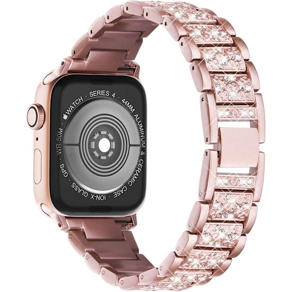 Kompatibel med Apple Watch Armband 49mm 45mm 44mm 42mm, Kvinnors Bling Diamant Strass Armband för Apple Watch SE(GEN 1 2 3) iWatch Armband Ultra 2/1 Se BlingPink 49mm/45mm/44mm/42mm