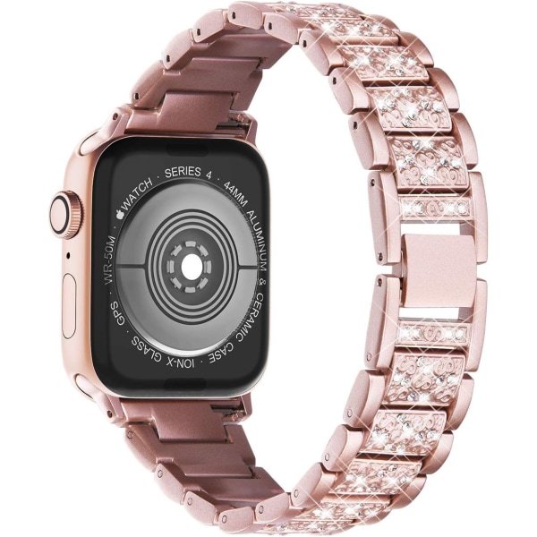 Yhteensopiva Apple Watch -hihnoille 49 mm 45 mm 44 mm 42 mm, naisten bling-timantti-rihkamahihna Apple Watch SE:lle (GEN 1 2 3) iWatch-hihna Ultra 2/1 Se BlingPink 49mm/45mm/44mm/42mm