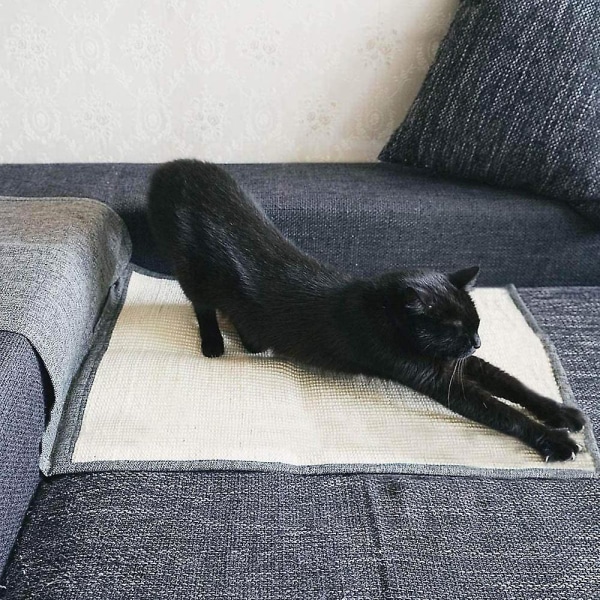 Cat Scratching Mat, Naturlig Sisal sofabeskytter for katter, Cat Scratcher Sofatrekk for å forhindre riper i møbler, Cat Couch Protector Guards Pet Scra