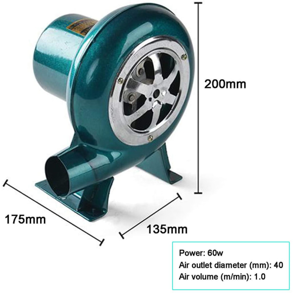 220v variabel hastighed elektrisk ventilator - grillventilator kul smedeblæser