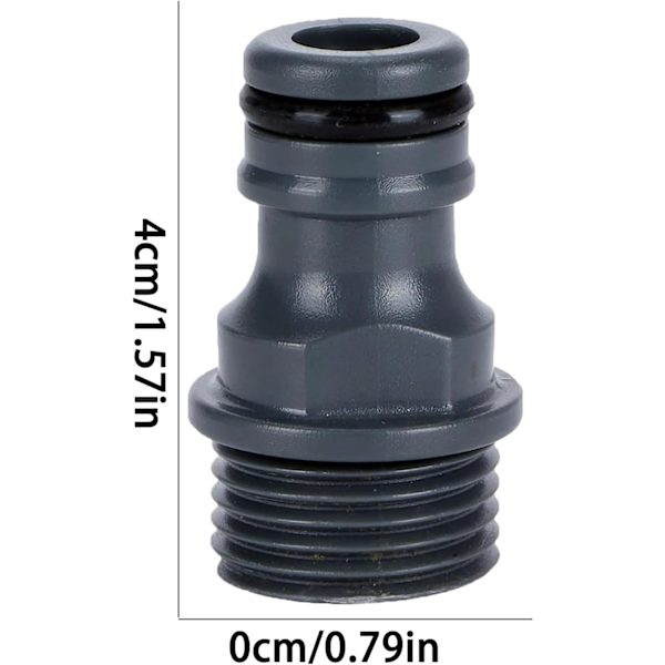 1/2\" Urosliitin, 2 kpl Puutarhaletkun Hana Liitin, ABS 1/2\" BSP Letkuliitin, Kierteitetty Hana-Adapteri Pikaliitin Puutarhaletkulle ja Ga Abs 1/2 Inch Male Thread