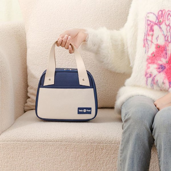 Bærbar Mini Isoleret Madtaske til Udendørs Picnic, Isopbevaring, 1 Stykke (Pink) pink