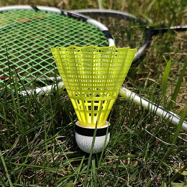 12 st nylonfjäderbollar för badminton, nylonfjäderbollar för badminton, stabila och hållbara, idealiska för unga spelare inomhus och utomhus