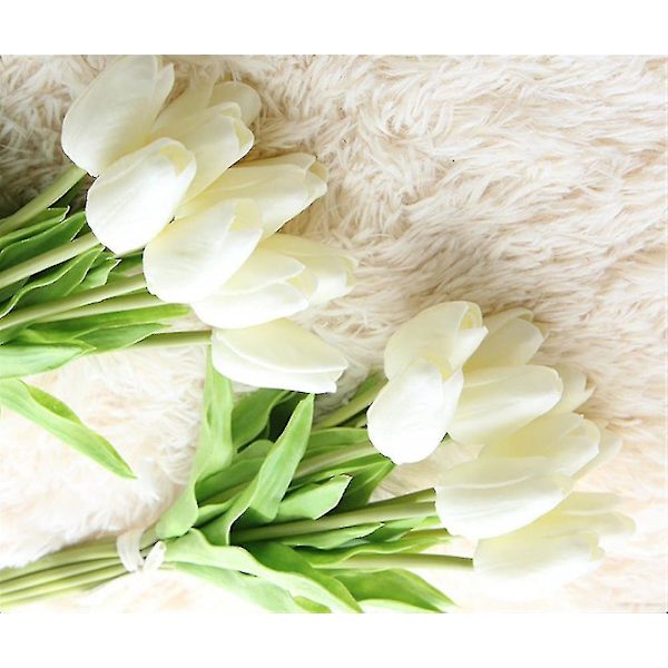 30 stk Real-touch Kunstige Tulipan Blomster Hjem Bryllupsfest Dekor