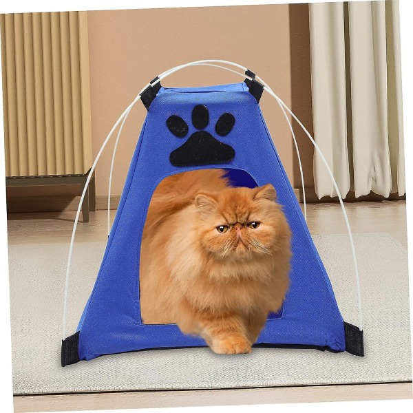 Blått husdjurstält utomhus tipi inomhustält katttält för utomhuskatt Tält för inomhuskatter Sommar hustält för husdjur