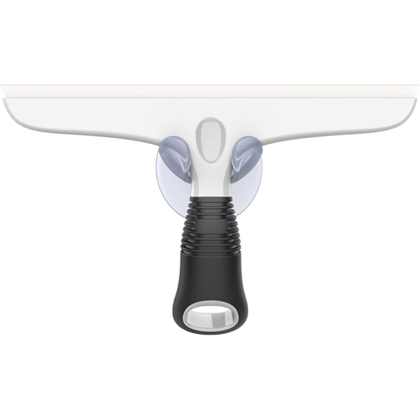 Multifunktionell Silikon-Squeegee för Fönster, Glas, Duschdörr, Bilruta, Tunga Fönsterputsare, Inkluderar Sugkrok, 10 tum, Vit & B White & Black 10 inch