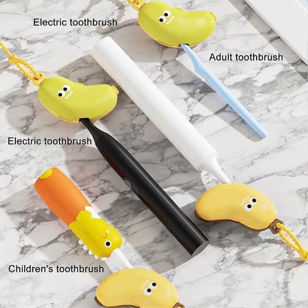 Banan-tandbørsteetui – Universal pasform – til de fleste elektriske hoveder Yellow 1