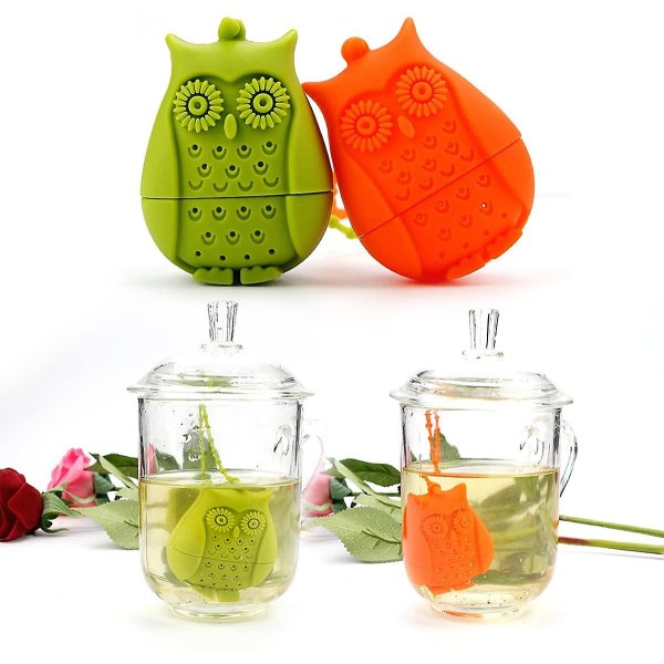 Uggla tekula infuser sil sil tekula filter 2 st (grön+orange)