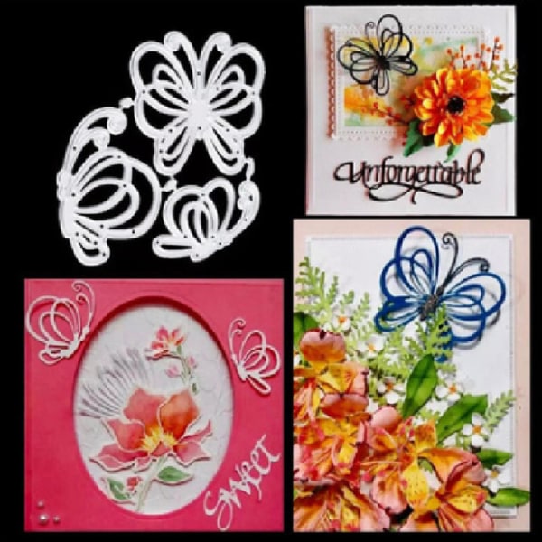 Perhoset metallileikkausmuotti stensiili Scrapbooking diy-albumi leimapaperikortti käsintehdyille onnittelukorteille kohokuviointi sisustus askarteluprojektit