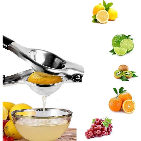 Manuel citronpresser, manuel juicer, manuel citruspresser, anti-korrosion, effektiv juiceudvinding og nem at rengøre (2 stk., flerfarvet)
