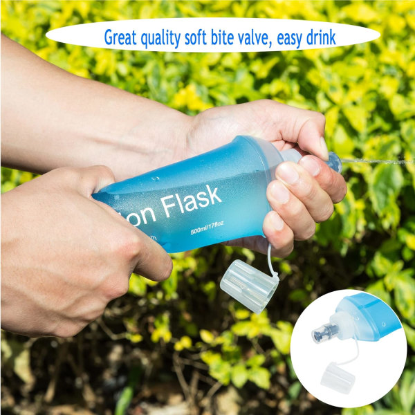 150ML Myk Flask, TPU Foldbar Løpehydreringsflaske, Myk Sammenleggbar Vannflaske for Hydreringspakke Sykling Maraton Løping Fotturer 150ml2
