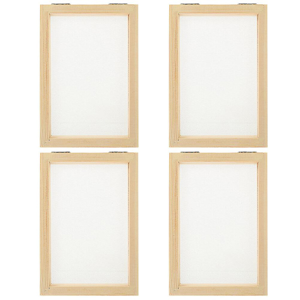 4 stk. Papirfremstillingsramme DIY Papirfremstillingsramme Papirfremstillingsramme i tre,h