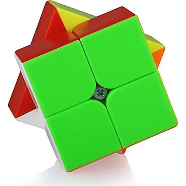 2x2 Rubik's Cube 3D Puzzle Fidget Cube Stress Relief Fidget Toy Brain Teasers Reisespill for voksne og barn i alderen 8+