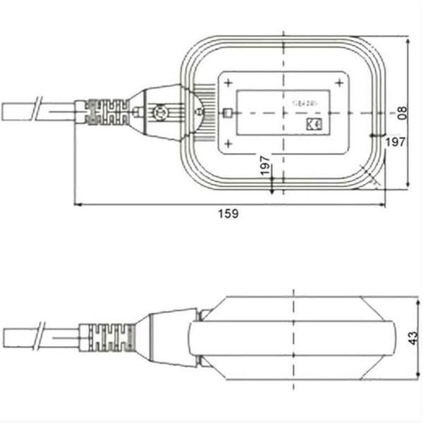 5m 250V 16A Flottörbrytare för dränkbar pump