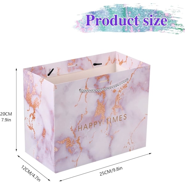 10 kappaletta monivärisiä paperilahjapakkausta kahvoilla, lahjapakkausta nauhalla keskikokoinen syntymäpäivälahjapakkaus häihin juhlaan vauvan juhlaan Blue,Gold,Multicolor,Pink,Silver