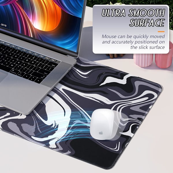 Musematte Gaming Stor Skrivebordsmatte (31,5 x 11,8 x 0,12 tommer) Vaskbar Stor Musematte, Japansk Musematte med Antiskli Gummibase, Utvidet Mo MousPad Y2 XL