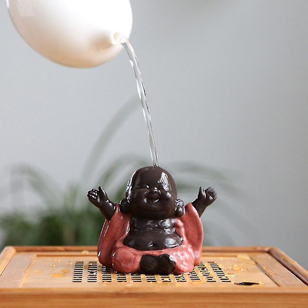 Skrattande Buddha Staty Figur Figur Liten Munk Hem Prydnader Dekoration Present
