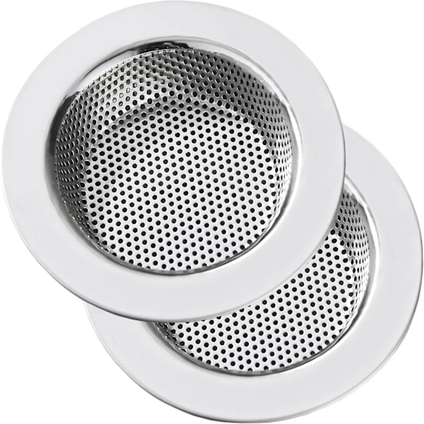 Diskho Sil Rostfritt Stål, Diskho Avloppssil, Diskhosilar för Diskbänkar med Bred Kant 11,3 CM Diameter (2-pack)