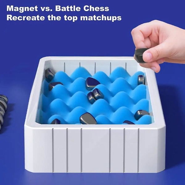 Puslespill Magnetisk effekt Sjakk Morsomt interaktivt brettspill Rope Style With Sponge z