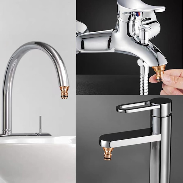 Universal kjøkkenkran-kontakt, kjøkkenblandebatteri-slangekontakt, kran til hageslange-tilkoblingsarmatur, kjøkkenhagevanningskran-kontakt Brass Kitchen Sink Connector