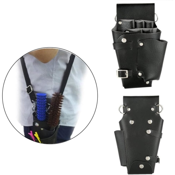 Frisörverktyg Midjeväska PU Läder Hårstyling Utrustning Bälte Väska Frisör Väska Pung Läder Hårklippning Holster Pung för att hålla saxar