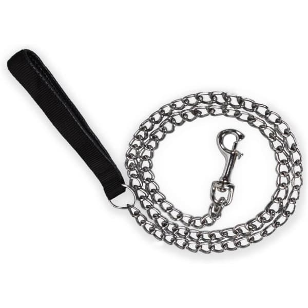 S-koppel hundkedja (120 cm) stålkoppel metall hund solid PU-läder