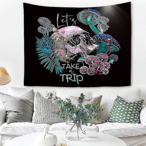 Hjemme psykedelisk svampetæppe abstrakt dekoration 130x150cm