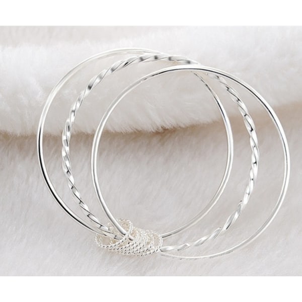 Fashion Dam Smycken Massiv 925 Sterling Silver Armband Present