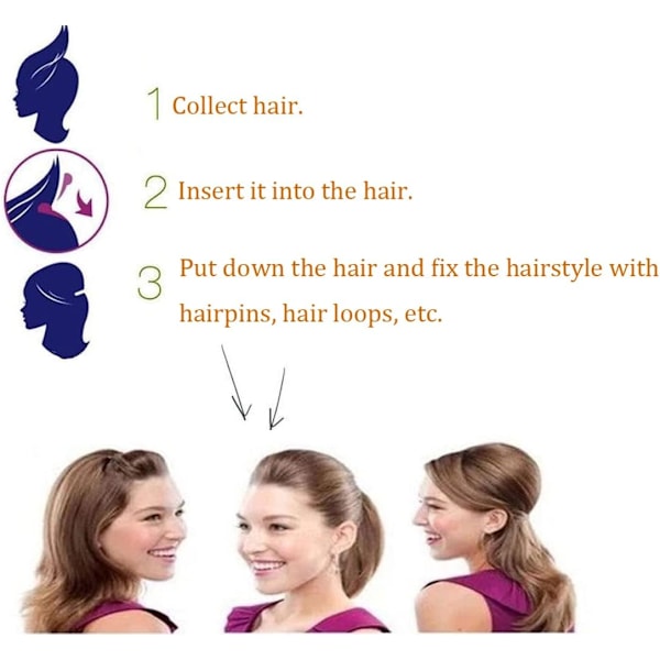 Bump Up Kamklemme Bun Hår Bump It Up Volum Hårbase Hårdekor Kam Halv Ball Hode Spole Bikube Fluffy Bump It Up Insert Do Bikube Hår Sty Dark Brown 1 count (Pack of 1)