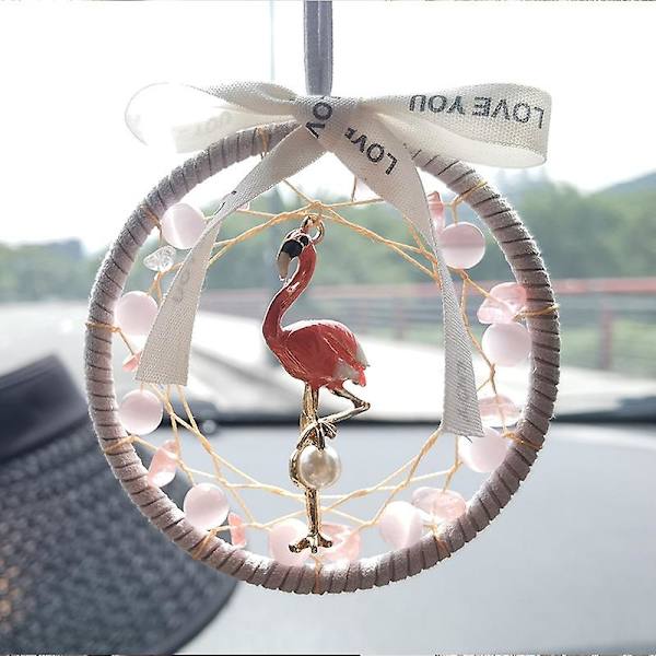 Auton riippuvat flamingot koriste auton peili riipus auton sisustus koriste autotarvikkeet