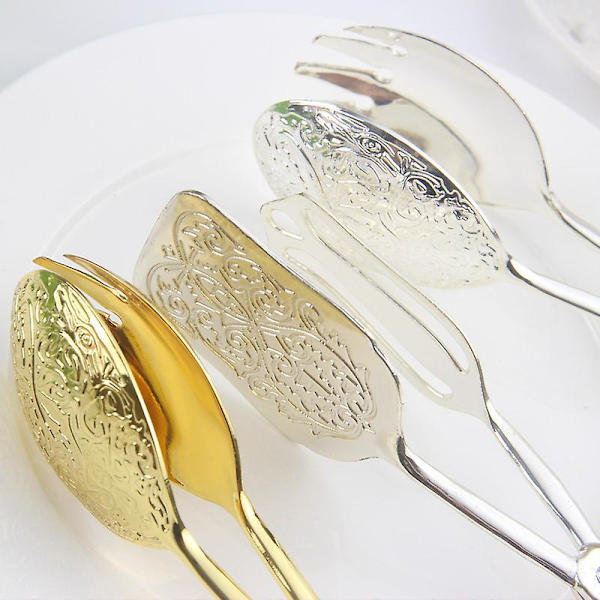 Metallikitchenpihdit, ruoanlaittopihdit, grillipihdit, buffet-salaattipipot, sokeripipot, kultaiset ruokapihdit tarjoiluun, ruoanlaittoon, buffet-salaattiin, jääkuutioon (1 kpl)
