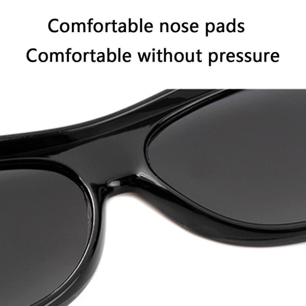 Fit Over Hd kjørebriller for menn, kvinner - Anti-reflekspolariserte Wraparos