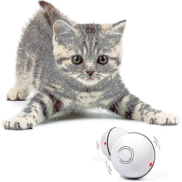 Älykäs interaktiivinen kissanlelu - uusin versio 360 astetta itsestään pyörivä pallo, USB