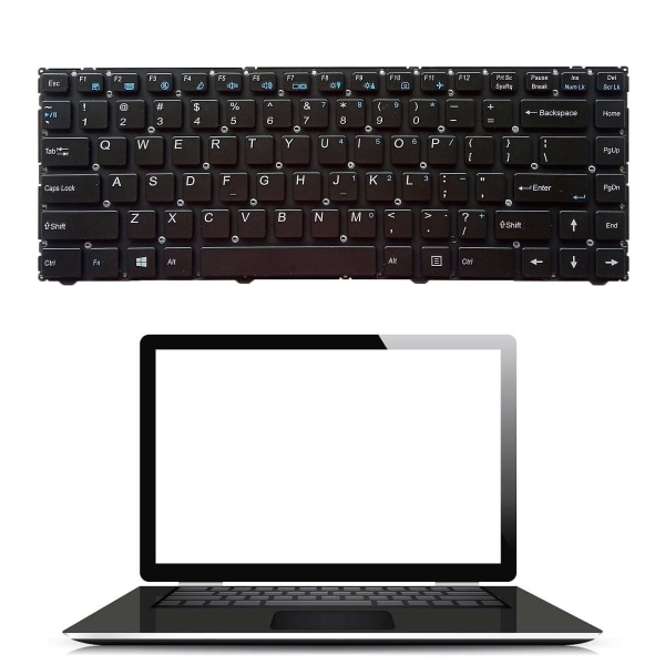 Bærbar tastatur for oss versjonsreparasjon erstatter Clevo W940 Mp-12r76nw-4302