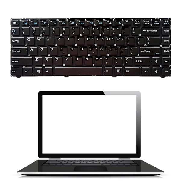 Bærbar tastatur US-versjon reparasjon erstatter for Clevo W940 Mp-12r76nw-4302
