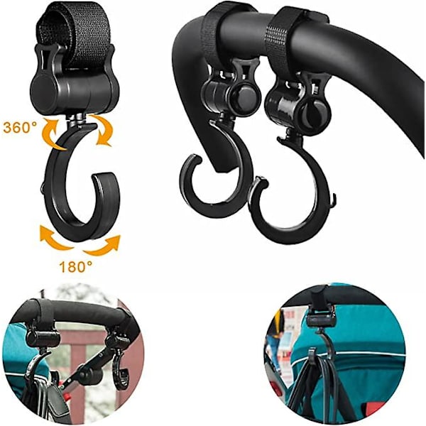 Buggy Clips Barnevognsklips Klapvognskroge Klapvognskroge Til At Hæng Dine Indkøbsposer, Håndtaske Eller Pusletaske På Din Klapvogn, Barnevogn Eller Klapvogn, Universa