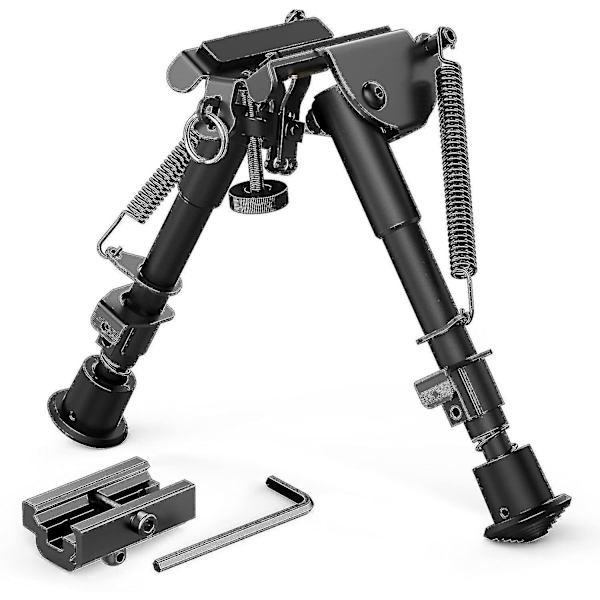 2 i 1 Bipod 6 tum till 9 tum Justerbar Höjd Railfästesadapter Ingår - Ruikalucky