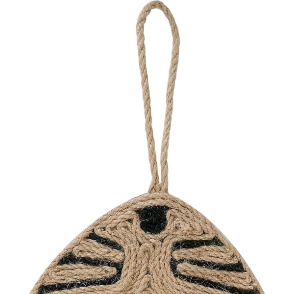 Musformad kattklösbräda, kattklösmatta, kattträningsmatta i sisal, rolig hängande husdjursleksak för kattungar, loungemöbler, soffskydd (1 st, ljusbrun)