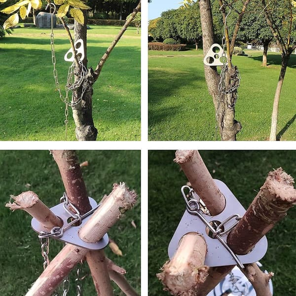 Camping Tripod Grilludstyr, Bærbart Camping Tripod Grillbræt i Rustfrit Stål