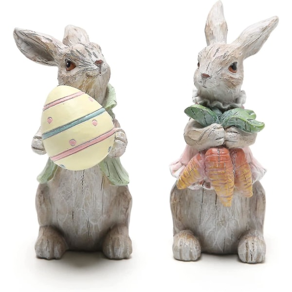 Pääsiäispupukoristeet Kevään kodin sisustukseen Pupufiguurit (pääsiäisharmaa kani 2kpl)