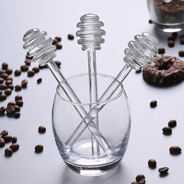 Glass Honey Dippers Honning Røre Pinner Mini Honeycomb Pinner Syltetøy Sirup Røre Staver Små Honning Rørere