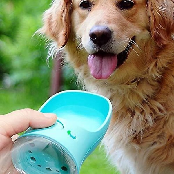 Bærbar hundevannflaske - lekkasjesikker valpevanndispenser for utendørs kjæledyr, fotturer, reiser