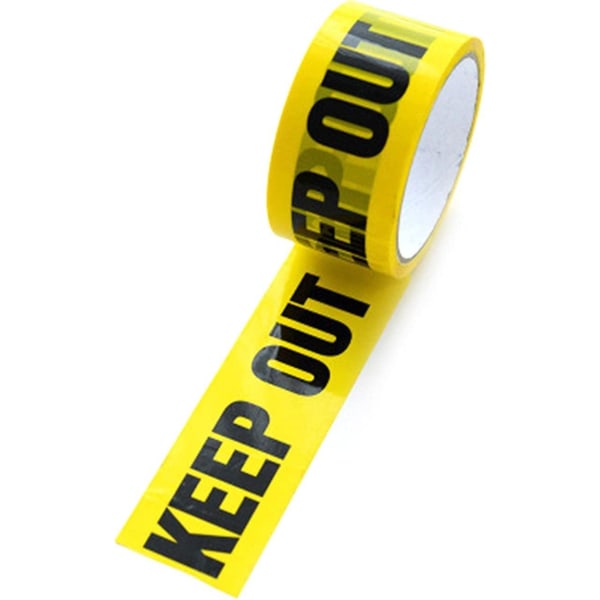1-osainen varoitusteippi - 7,5 cm x 100 m keltainen turvavaroitusnauha työpaikoille, onnettomuuspaikoille ja vaarallisille alueille (pidä poissa)