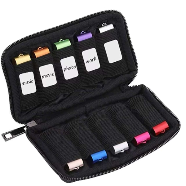 USB-säilytyslaukku, musta, 1 kpl