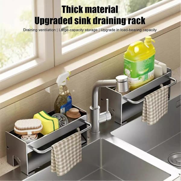 9.13\" Vaskeholder – til svamp & børste – med rustbestandighed Grey A