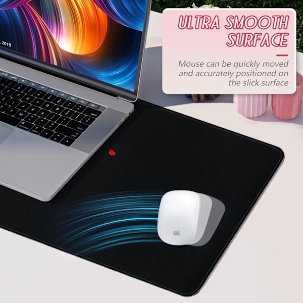 Musematte Gaming Stor Skrivebordsmatte (31,5 x 11,8 x 0,12 tommer) Vaskbar Stor Musematte, Japansk Musematte med Antiskli Gummibase, Utvidet Mo MousPad Y6 XL