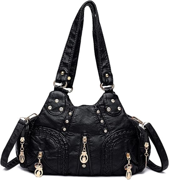 Damhandväskor fashionabla axelväskor hobo-väskor mjuka PU-läder crossbody-väskor damhandväskor