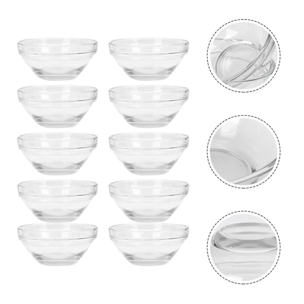 Glas ansiktsmask skål set: 10 st DIY omrörningsskålar transparent verktyg