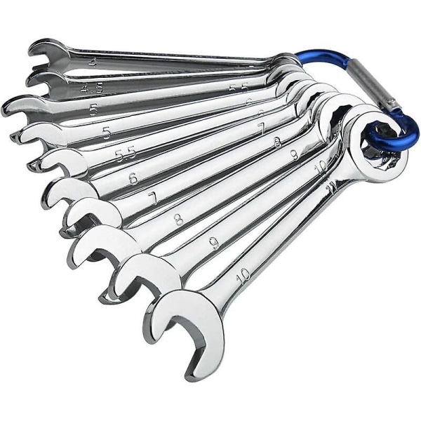 Mini-nøgler, sæt/sæt med 10 krom-vanadium-gaffelnøgler 4-11 mm MNBS-01