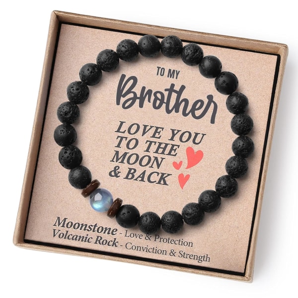 Gifts for Brother Gifts from Sister Beaded Bracelets Birthday Gift for Brother Fathers Day Gifts for Brother Older Big Brother Gift Adult Graduation